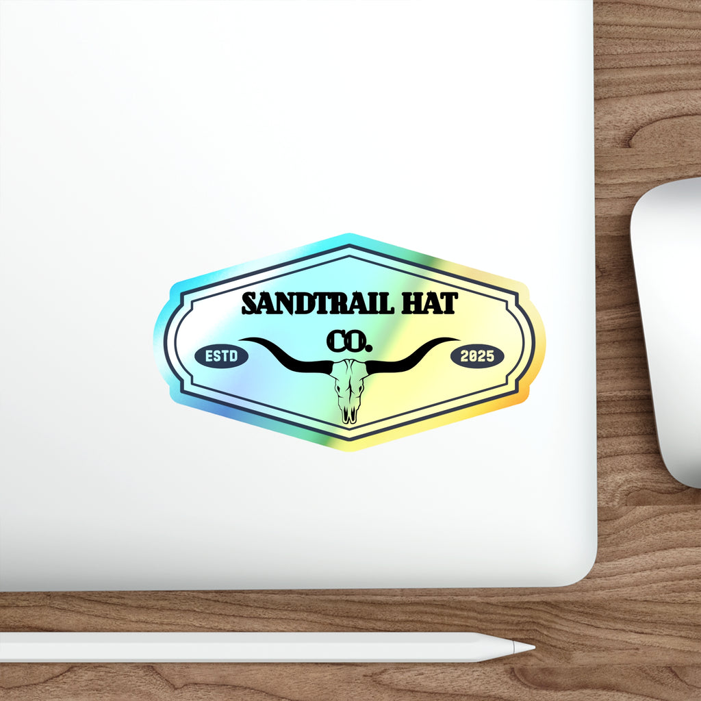 Holographic Die-Cut Sticker — Sandrall Hat Co. Logo (ESTD 2025)