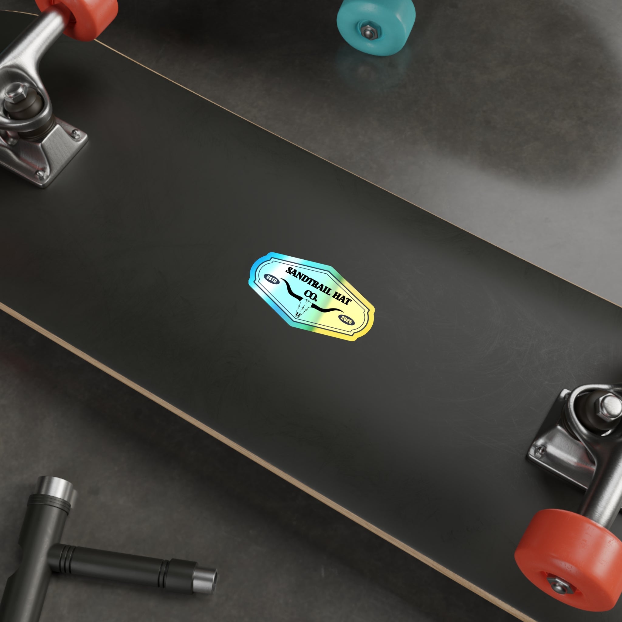 Holographic Die-Cut Sticker — Sandrall Hat Co. Logo (ESTD 2025)