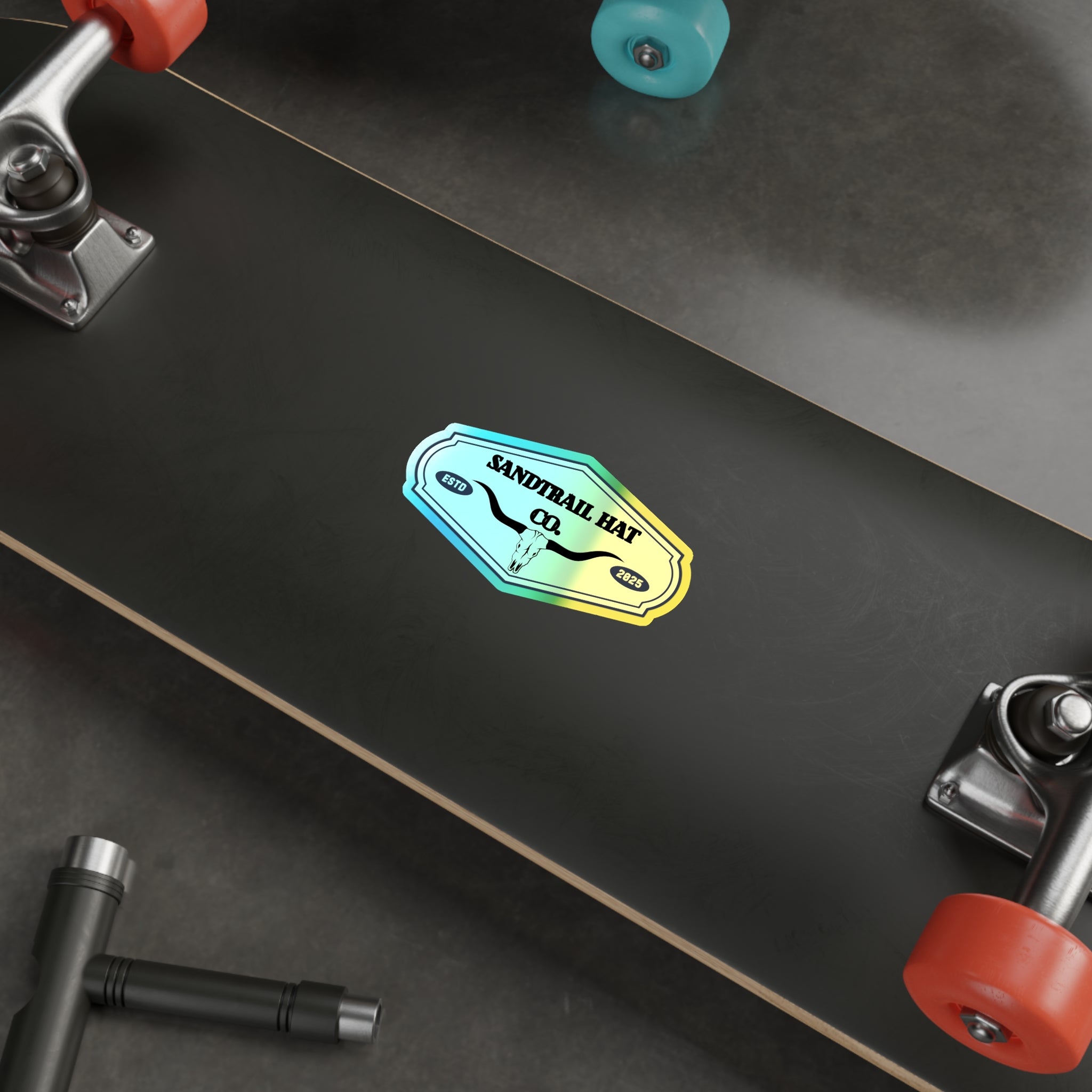 Holographic Die-Cut Sticker — Sandrall Hat Co. Logo (ESTD 2025)