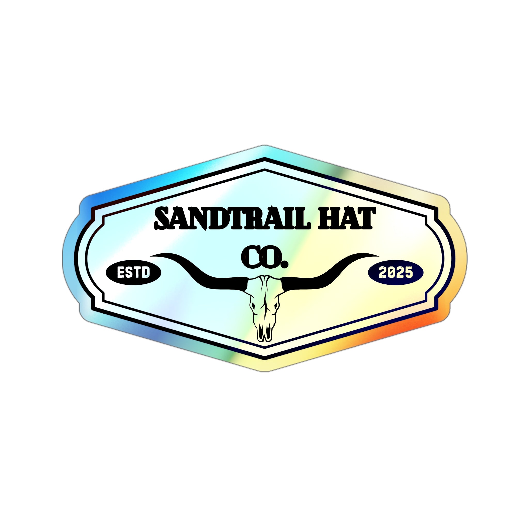 Holographic Die-Cut Sticker — Sandrall Hat Co. Logo (ESTD 2025)